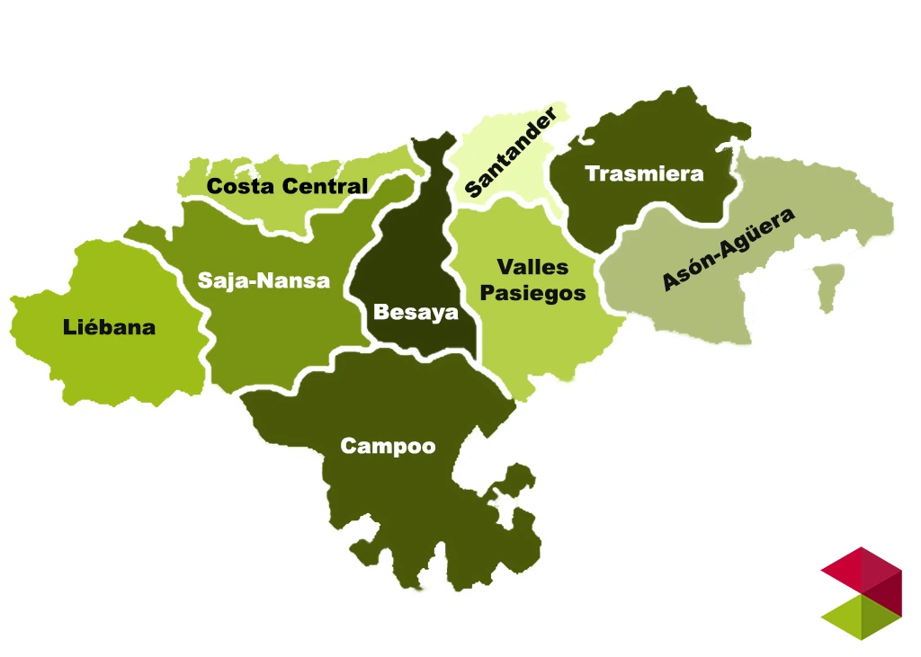 Mapa lugares que ver en Cantabria