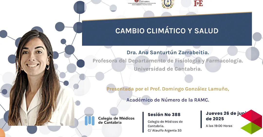 Eventos Santander Cambio Climático y salud por Ana Santurtún