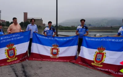 27 traineras y casi medio millar de deportistas en la bandera Real Astillero de Guarnizo