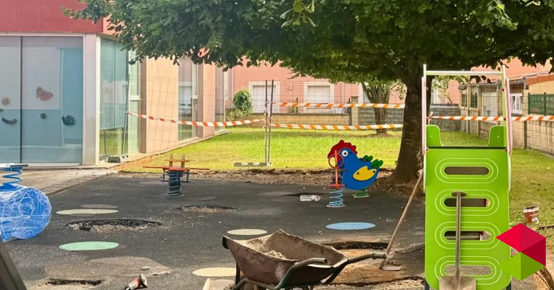 Noticias Astillero Arrancan las obras de renovación del parque infantil del Colegio Ramón y Cajal