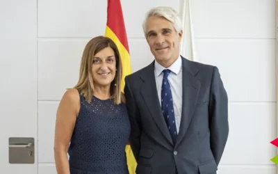 La presidenta Buruaga y el presidente de Telefónica España abordan un plan de despliegue de la tecnología 5G en el medio rural