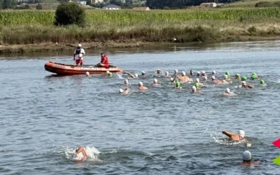 Cerca de 90 de nadadores participaron este fin de semana en el ascenso a nado al río Pas