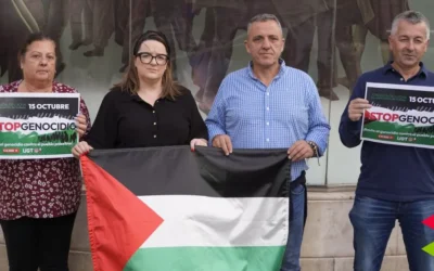 CCOO y UGT de Cantabria registran la convocatoria de las movilizaciones por Palestina del 15 de octubre