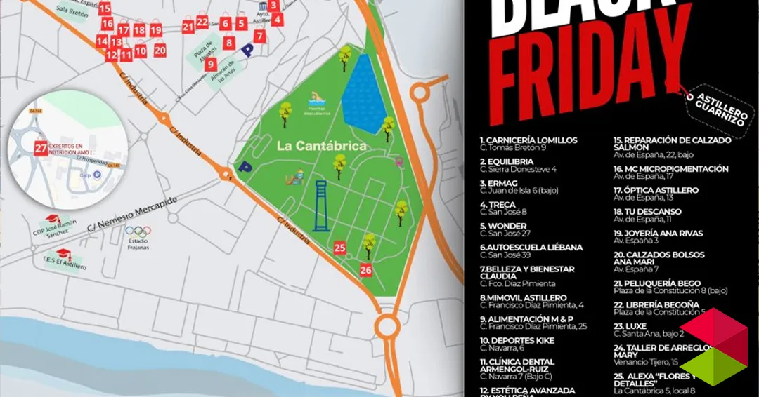 Mapa Black Friday de Astillero 2025