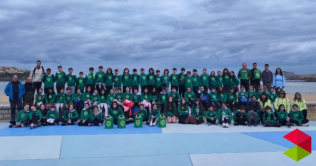 Noticias Suances Escolares del Portus Blendium participan en una jornada de sensibilización ambiental promovida por Ecovidrio y la asociación Paisaje Limpio