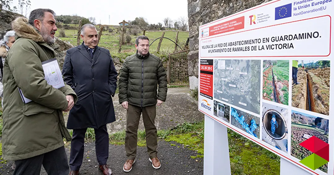 El Gobierno de Cantabria mejora la red de abastecimiento de agua del barrio de Guardamino en Ramales de la Victoria