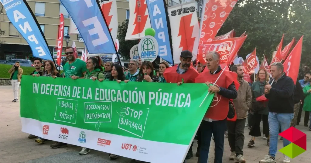 Noticias Santander La Junta de Personal Docente reanuda la marea verde con una manifestación en Santander el sábado 14 de marzo