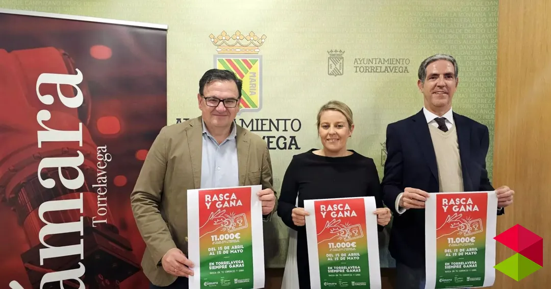 Torrelavega lanza la campaña comercial “Rasca y Gana” con 11.000 euros en premios para incentivar las compras